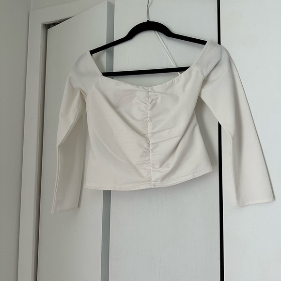 Abercrombie Fitted Off The Shoulder Top - Picture 2 of 2